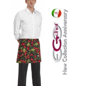 Grembiule Falda Banconiere Con Tascone Tomato Pomodori cm 40x70 Ego Chef Art. 6100107A