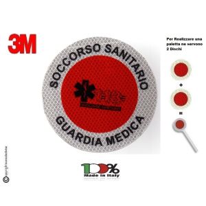 Adesivo Per Paletta Rosso Soccorso Sanitario 118 Guardia Medica Art. PAL118GM