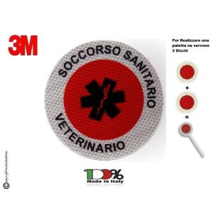 Adesivo Per Paletta Rosso Soccorso Sanitario Veterinario Art. PALSSV