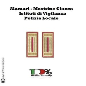 Alamari Giacca Bordo Cermesi Vigilanza Sicurezza Polizia Locale GPG IPS Guardie Giurate  Art. NSD-A1