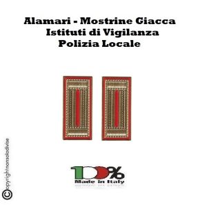 Alamari Giacca Bordo Rosso Vigilanza Sicurezza Polizia Locale GPG IPS Guardie Giurate Art. NSD-A2