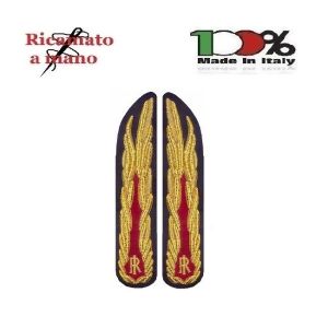 Alamari Cantottiglia Ricamati a Mano Da Commissario Polizia Di Stato PS cm 4x13 Art. NSD-PSA