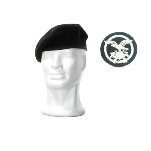 Basco Spagnolo Nero Bordo Tessuto Con Fregio Ricamato a Mano Alpini Fav Italia Art.FAV-BAS6