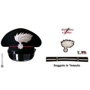 Berretto Ordinanza CC Carabinieri Vice Brigadiere con Fregio Ricamato Soggolo Tessuto Diadema VENDITA RISERVATA Art. BER-CC-2
