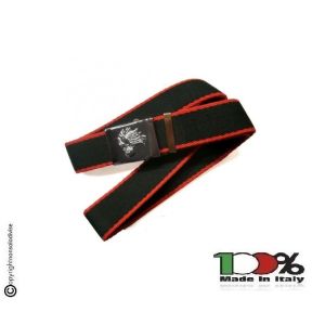 Cintura Canapa Bicolor Con Placca In Rilievo 3D Carabinieri Fiamma Argento Prodotto Ufficiale Art. CIN-13