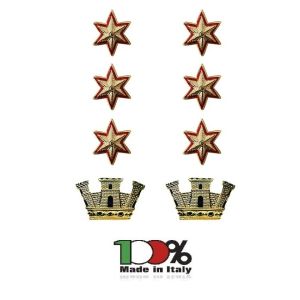 Coppia di Gradi in Metallo da Colonnello Comandante con Chiusura a Vite  Art. EI-M1