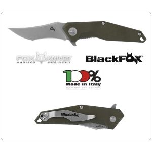 Coltello Serramanico Black FOX Kravi Shai G10 Green Hdl Lama Chiara BF729SW BF 729SW Art. BF-729SW