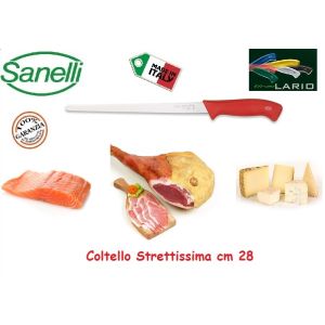 Coltello Professionale Strettissima cm 28 Sanelli Linia Lario Italia Approvato dalla F.I.C. Federazione Italiana Cuochi Art. 304728R