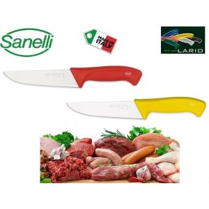 Coltello Professionale Francese cm 18 Giallo Rosso Sanelli Linia Lario Italia Approvato dalla F.I.C. Federazione Italiana Cuochi Art. 100718