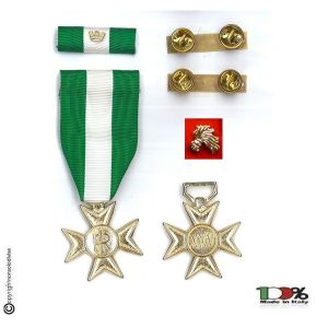 Set Medaglie Croce Anzianità di Servizio Carabinieri  + Nastrino - Esercito Italiano Oro XXV anni  Art. FAV-SET16