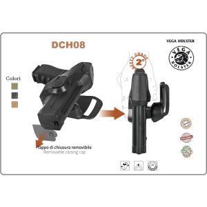 Fondina Professionale in Polimero Stampato a Iniezione - Livello di Ritenzione II Duty Cama Open Vega Holster Italia NEW Polizia Carabinieri guardie Giurate GPG Art. DCH08