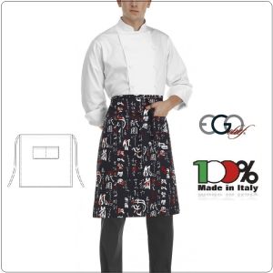 Grembiule Falda Vita Con Tascone Jap cm 70x70 Ego Chef Italia Art.6101119A