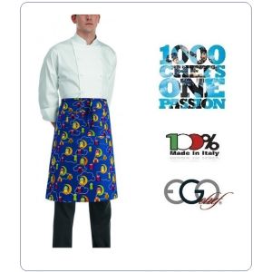 Grembiule Falda Banconiere Con Tascone Owls gufi cm 70x70 Ego Chef Italia Art.6101142A