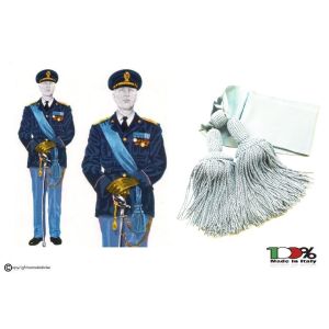 Fascia Azzurra Cerimonia Ufficiali con Pom Pom Polizia di Stato Uniforme Storica  Art.NSD-F2A