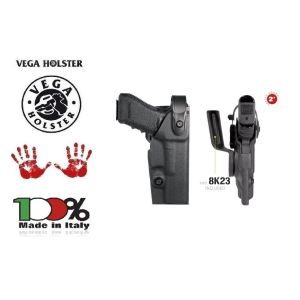 Fondina Professionale Militare Vega Holster Vegatek Duty Passante Girevole Vari Colori  Polizia Carabinieri GPG Guardie Giurate Art. VKD8
