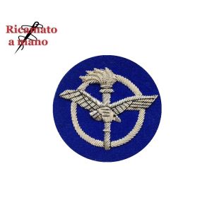 Fregio Stemma Basco Canuttiglia Ricamato a Mano Novità Esercito Italiano Fondo Royal AVES Aeronautica Militare Art.NSD-CAN-8