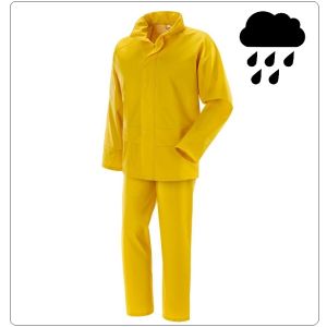 Completo Antipioggia  Anti Pioggia Giallo Emergenza Soccorso Tempo Libero  Art.1700G