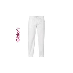 Pantalone Pantaloni Pantalaccio  Professionale Sanitario Medico Infermieristico Cucina Cuoco Chef Pasticcere Giblor's Bianco Art. 123