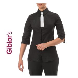Camicia donna Ludmilla Nera Manica 3/4 Giblor's Art. 7M894