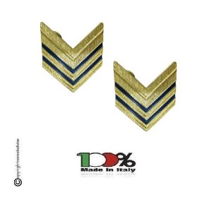 Coppia di Gradi Metallo Nuovo Modello Aeronautica Sergente Maggiore Art.G5-ARS