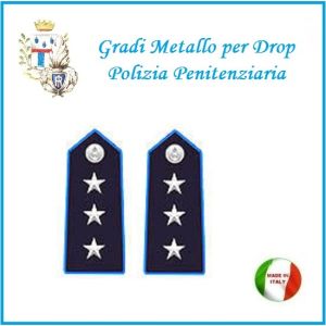 Gradi Metallo Polizia Penitenziaria per Drop  Commissario Art.PP-15