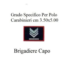 Gradi New Polo Ordine Pubblico più Piccoli cm 3.50x5.00  Carabinieri con Velcro BRIGADIERE CAPO  Art.CC-P7