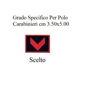 Gradi New Polo Ordine Pubblico più Piccoli cm 3.50x5.00  Carabinieri con Velcro CARABINIERE SCELTO Art.CC-P2