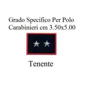 Gradi New Polo Ordine Pubblico più Piccoli cm 3.50x5.00  Carabinieri con Velcro TENENTE Art.CC-P14