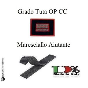Gradi Tuta Ordine Pubblico Carabinieri con Velcro MARESCIALLO AIUTANTE Art.CC-O15