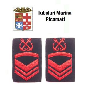Gradi Tubolari Ricamati Marina Militare Italiana Nocchiere di Porto Sottocapo di 1 Classe  Art.MM-14