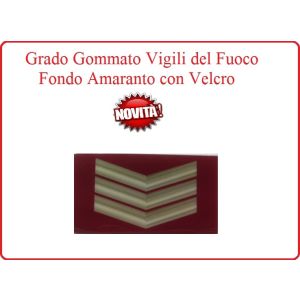 Grado New Pettorale a Velcro Fondo Amaranto Vigili del Fuoco Coordinatore Art.VVFF-G5