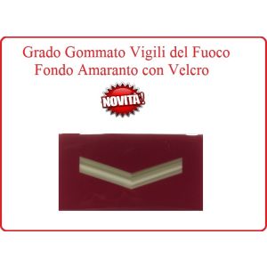 Grado New Pettorale a Velcro Fondo Amaranto Vigili del Fuoco Qualificato Art.VVFF-G3