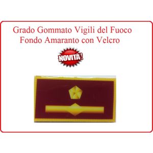 Grado New Pettorale a Velcro Fondo Amaranto Vigili del Fuoco Sostituto Direttore Antincendi Art.VVFF-G15