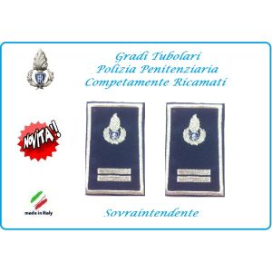 Gradi Tubolari Ricamato Polizia Penitenziaria Sovraintendente Novità Art.NSD-T-PP18