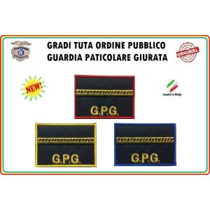 Gradi Velcro per Polo e Tuta OP GPG GPGIPS Sicurezza Maresciallo New Art.GPG-G8