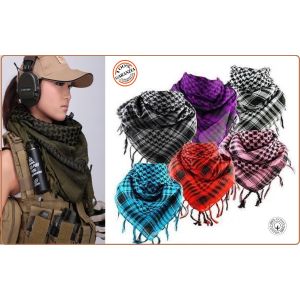 Sciarpa Shemag Kefiah Bianco Verdino Mare Originale Militare Esercito Modello Palestina Art. SBB-VV