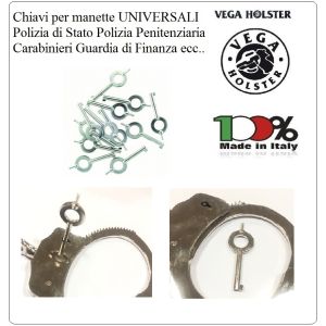 Chiavi Per Manette Universali Aprono Tutti i Modelli di Manette Polizia Carabinieri G.di F. ecc. Vega Holster Italia Art.OE62
