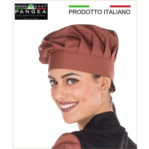 Cappello Josè Cuoco Chef Professionale Pangea Mattone 100% Italia Art.JO0600  