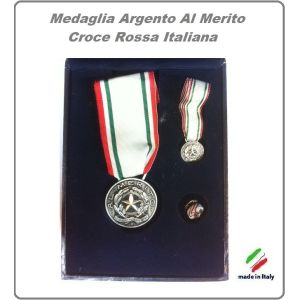 Set Medalie Al Merito Della Croce Rossa Italiana Argento Art.MED-CRI