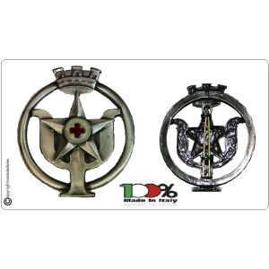 Fregio Basco Militare Metallo  Psicologo CRI Croce Rossa Italiana Esercito Italiano  Art.NSD-F-46