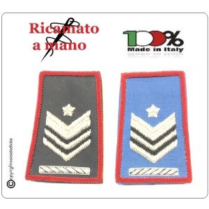 Tubolari Ricamati a Mano Carabinieri Invernali o Estivi Nuovi Gradi Riforma Brigadiere Capo con Carica Speciale Art.CC-NEW-2