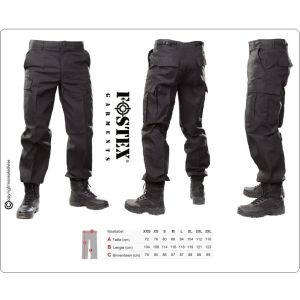 Pantaloni Multitasche BDU Neri Venatoria Security Vigilanza Guardie Giurate GPG IPS Art. 111211-NN