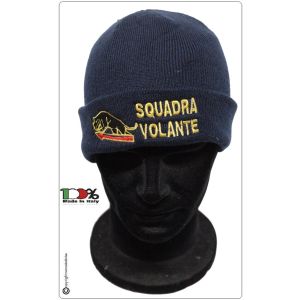 Berretto Zuccotto Papalina Watch Cap in Pile Polizia di Stato Squadra Volante Art.NSD-PSSV