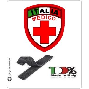 Patch Scudetto Croce Rossa Italiana Medico Nuovo Modello  CRI Art.CRI-MED