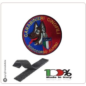 Patch Toppa Ricamata con Velcro Carabinieri Cinofili Soccorso Alpino Art.NSD-CCSA