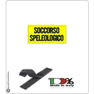 Patch Toppa Ricamata con Velcro Ricamata Soccorso Speleologico cm 3x6 Art.SPE-1