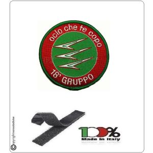 Patch Toppa Ricamata 18° Ocio Che Te Copo Gruppo Aeronautica Militare Art.EU131