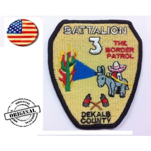 Patch ricamata VVFF Vigili del Fuoco Americani Battalion 3 Art.VVFF-04
