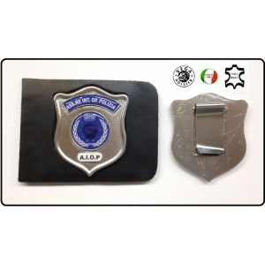 Placca con Supporto Cuoio Da Inserire sl Portafoglio A.I.O.P. AIOP  Vega Holster Italia 1WG Art.1WG-AIOP