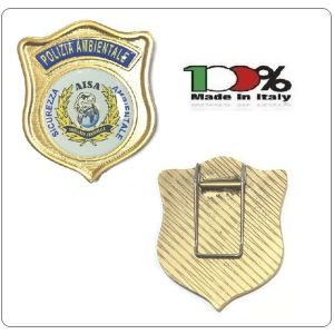 Placca con Clip A.I.S.A. Associazione Italiana Sicurezza Ambientale  Art.AISA-P12